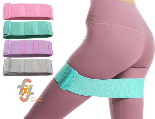 Adjustable Elastic Hip Anti Slip Resistance Bands with Inner Grip Strip