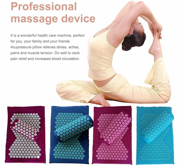 2021 New Massager Cushion Massage Yoga Mat Acupressure Relieve Stress Back Body Pain Spike Mat Acupuncture Mat - FREE SHIPPING