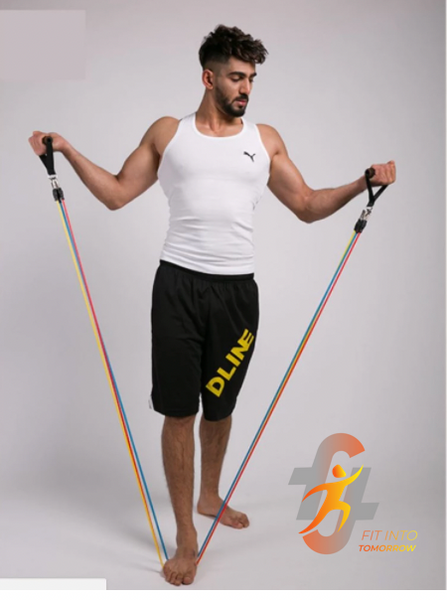 11Pcs/Set Natural Latex Tubing Resistance Bands, Gym, Fitness, Exercise. FREE SHIPPING