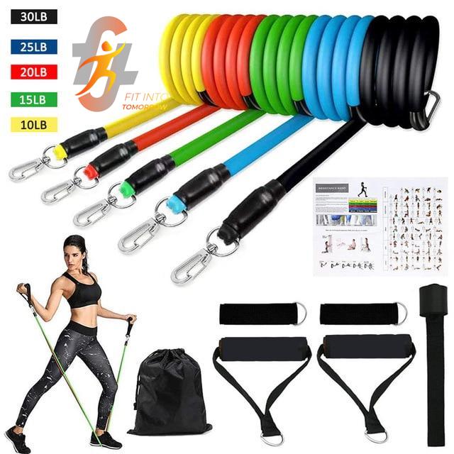 Resistance Bands Set with Door Anchor   FREE SHIPPING