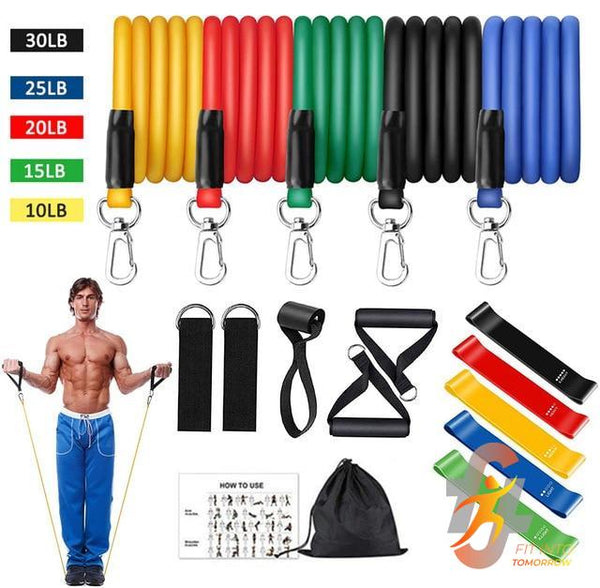 Resistance Bands Set with Door Anchor   FREE SHIPPING