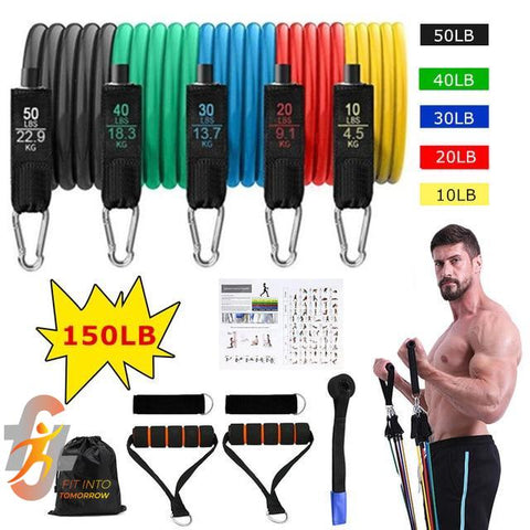 Resistance Bands Set with Door Anchor   FREE SHIPPING