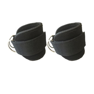 Fitness Adjustable D-Ring Ankle Cuffs/Straps For Cable Machines Gym Leg Pulley - FREE SHIPPING